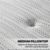Close-up of the fabric on a Beautyrest Silver BRS900 Medium Pillow Top mattress