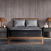 The Beautyrest Black grand b-class plush pillow top mattress in a bedroom || series: grand b-class || feel: plush pillow top